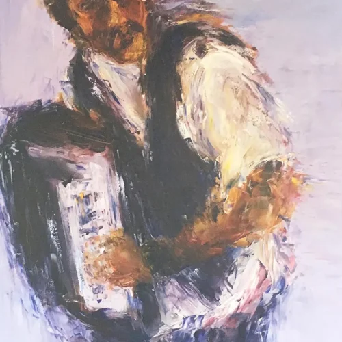 Accordion Player 1, oil on canvas, 3 ft. x 4 ft.