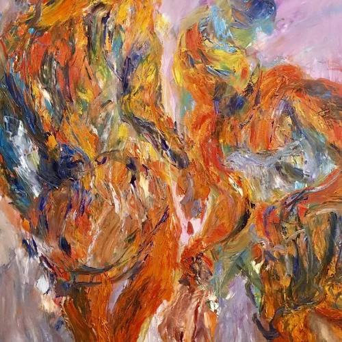 Friends, oil on canvas, 4 ft. x 5 ft.