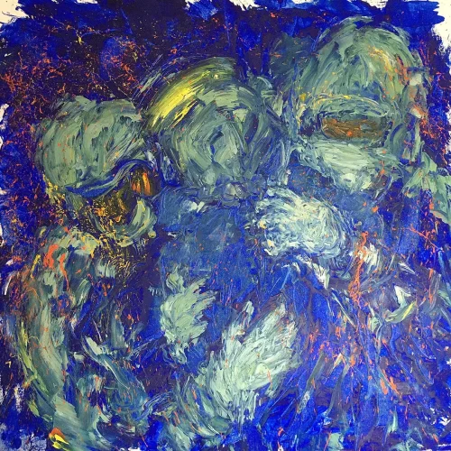 Heroes (right panel), oil on canvas, 4 ft. x 4 ft.