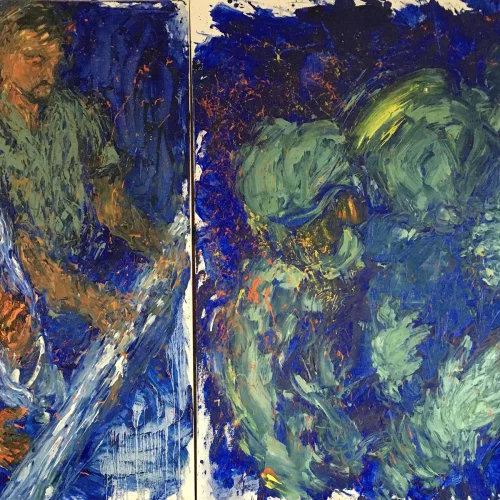 Heroes, oil on canvas, 4 ft. x 8 ft.