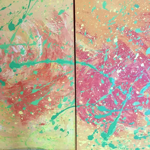 Mistral (panel 1 & 2), oil on canvas, 4 ft. x 8 ft.