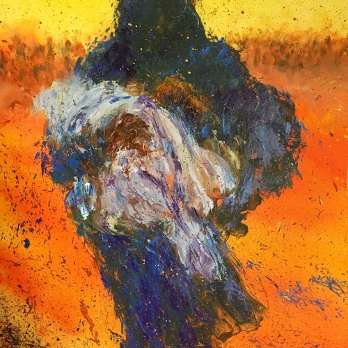 Mother and Child, ail on canvas, 5 ft. x 8ft.