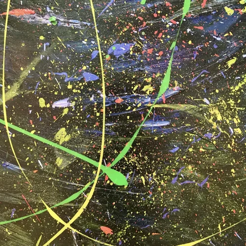 Night Spiral 1, oil and acrylic on canvas, 4 ft x 5 ft.