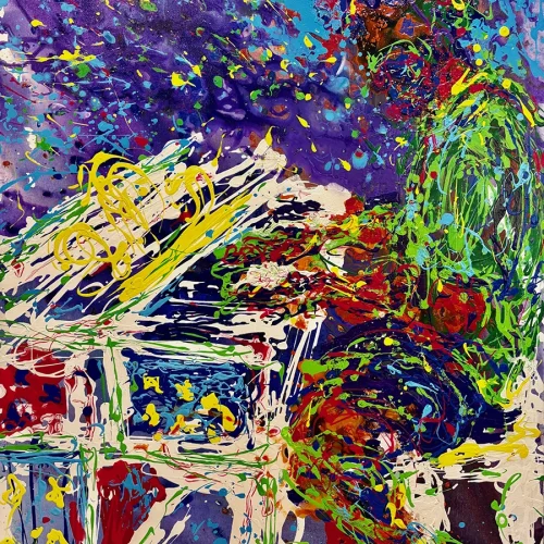 Piano Man, acrylic on canvas, 3 ft. x 4 ft.