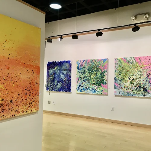 Pink Surprise 1, acrylic on canvas, 4 ft. x 4 ft.