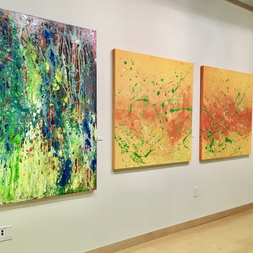 Rising, Mistral 1 &2, Yellow, ACGK Gallery, Kalamazoo, MI