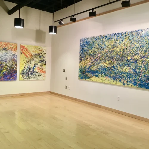 Wipeout, Splash, Cerulean Blue, ACGK Gallery, Kalamazoo