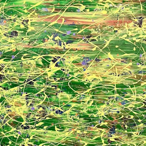 Yellow Infinity, acrylic on canvas, 4 ft. x 5 ft.