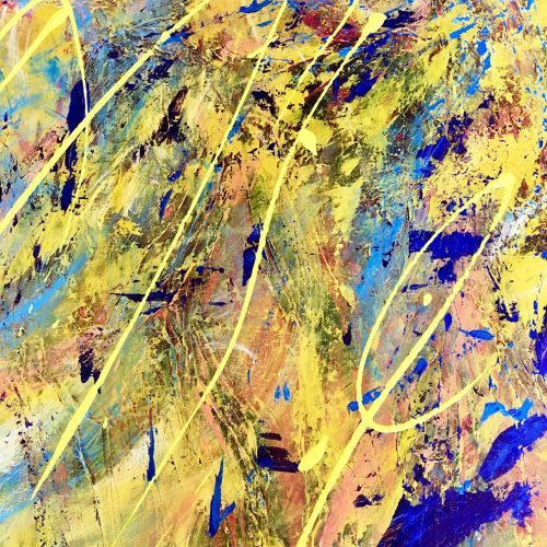 Yellow, oil and acrylic, 4 ft. x 5 ft.