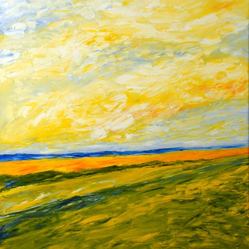 Yellow Skies, oil on canvas, 4 ft. x 5 ft.